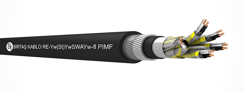 RE-Yw(St)YwSWAYw-fl PIMF  105 °C  /  300 V Cu-PVC-ISCR-OSCR-PVC-PVC